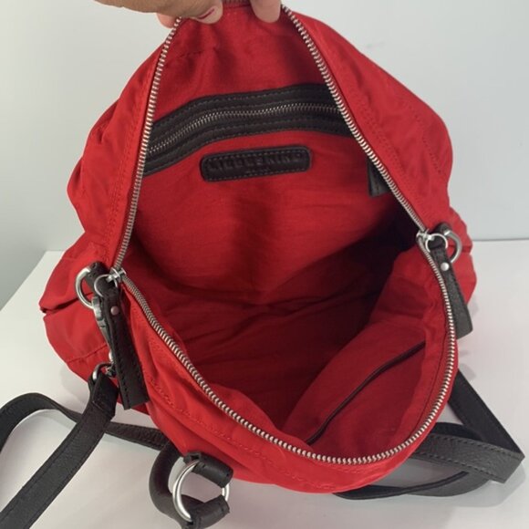 Liebeskind Berlin Red Nylon/ Leather Duffel Crossbody Bag - Picture 10 of 16